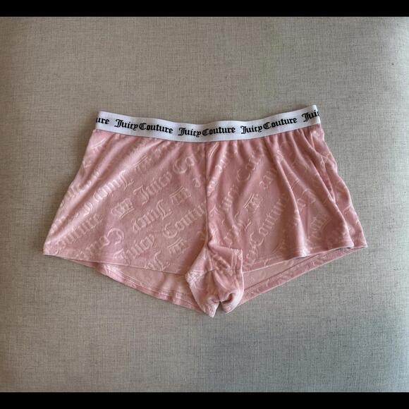 Juicy Couture Velvet Velour Short Shorts Boxer Set - Size Large - Picture 6 of 6